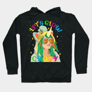 Let's Glow Crazy 80's Unicorns Hoodie